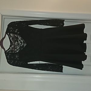 Black/lace short cocktail dress